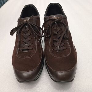 TOD'S Women's Brown Leather Lace Up Shoes Size 8.5